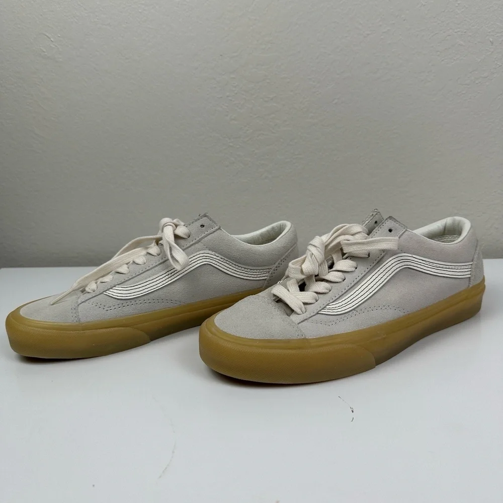 Vans‎ Sneakers Style 36 Gum Light Grey Low Top Skate Suede M 7.5 W 9